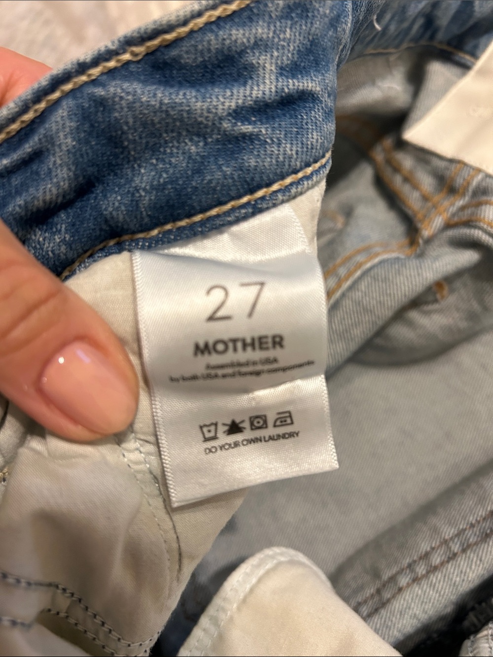 MOTHER The Tomcat Roller Wide Leg Jeans in Light Blue Wash - Picture 7 of 7